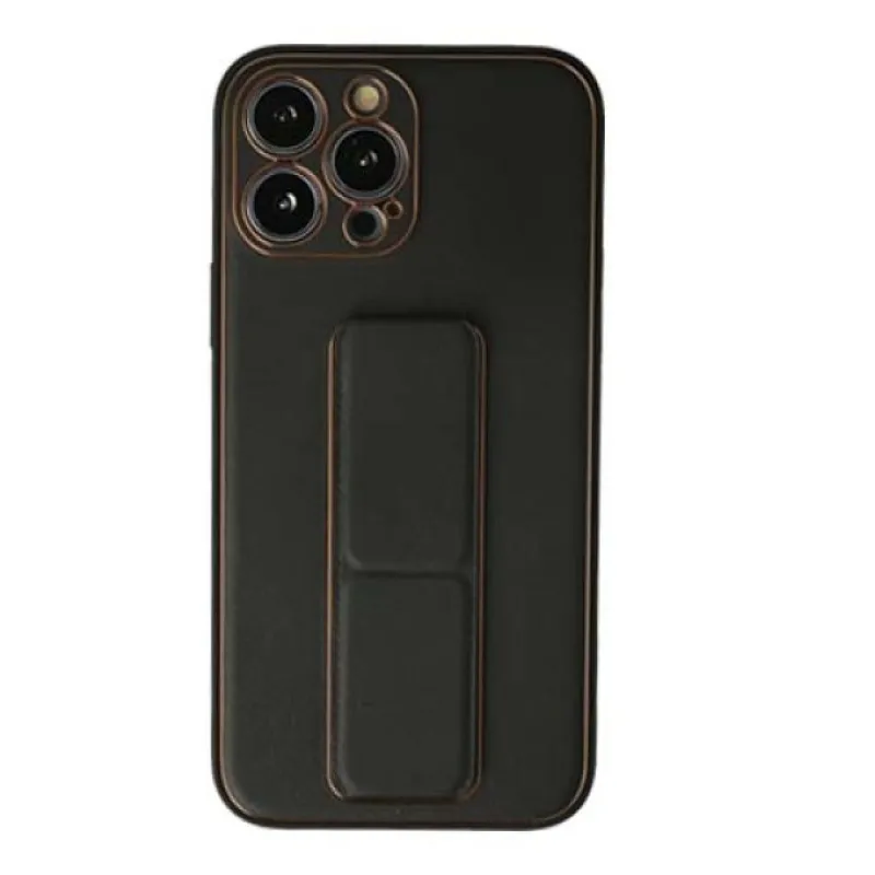 Futrola KOZNA SA POSTOLJEM za Xiaomi 12 Lite crna