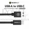 USB kabal CHARGE & SYNC USB-A / USB-C (type C) FAST 3A MC-310C crna