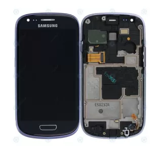 LCD + touch + frame za Samsung i8200 Galaxy S3 mini VE plavi ORG - EU