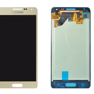 LCD + touch + home dugme + konektor punjenja sa fletom za Samsung G850 Galaxy Alpha gold ORIGINAL SH --K49