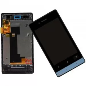 LCD + touch + frame za Sony Xperia Miro ST23i crni ORG EU - SH --K56