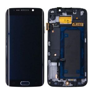 LCD + touch + frame za Samsung G925 Galaxy S6 Edge black FULL ORIGINAL EU