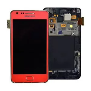 LCD + touch + frame za Samsung i9100 Galaxy S2 pink FULL ORG - EU