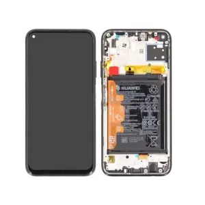 LCD + touchscreen + frame + baterija + zvucnik za Huawei P40 Lite black 02353KFU (service pack) FULL ORIGINAL EU