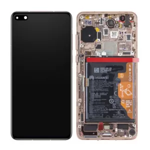 LCD + touchscreen + frame + baterija + zvucnik za Huawei P40 gold (service pack) FULL ORIGINAL EU