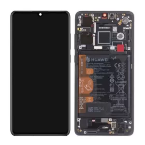LCD + touchscreen + frame + baterja za Huawei P30 crystal (service pack) FULL ORIGINAL EU