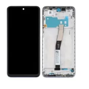 LCD + touchscreen + frame za Xiaomi Redmi Note 9s silver (service pack) FULL ORIGINAL EU