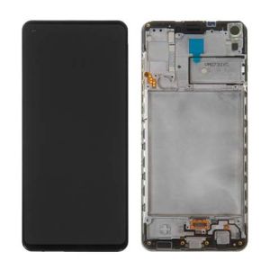 LCD + touchscreen + frame za Samsung A217 Galaxy A21s crni (service pack) (GH82-22988A) FULL ORIGINAL EU