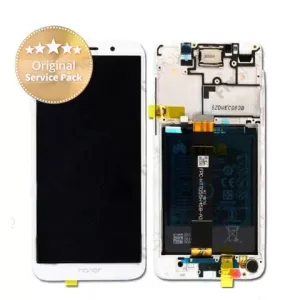 LCD + touchscreen + frame + baterija za Honor 7s beli (service pack) FULL ORIGINAL EU