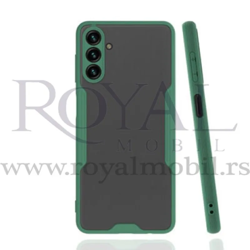 Futrola PVC MATTE sa obodom za Samsung A125 Galaxy A12 maslinasto zelena