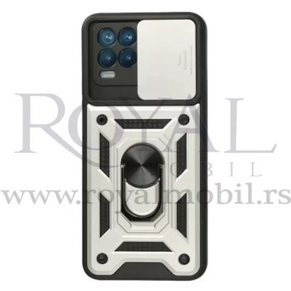 Futrola HARD PROTECT SA PRSTENOM za iPhone 12 Pro (6.1) srebrna