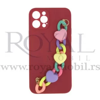 Futrola RAINBOW CHAIN za iPhone 12 (6.1) crvena