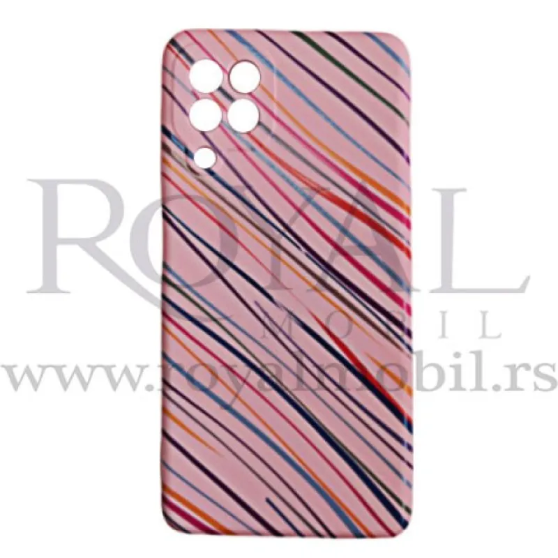 Futrola Soft Print LINES No2 za Samsung A326 Galaxy A32 5G roze