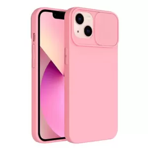 Futrola SOFT FULL PROTECT CAMERA (slide case) za iPhone 14 (6.1) svetlo roze