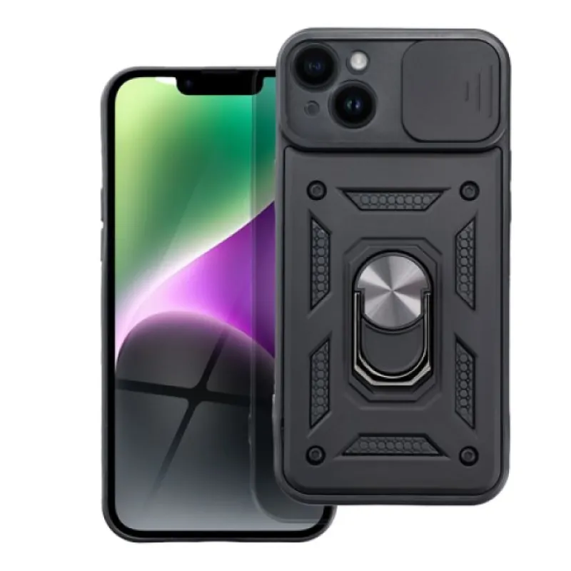 Futrola HARD PROTECT SA PRSTENOM (slide armor) za Samsng A536 Galaxy A53 5G crna