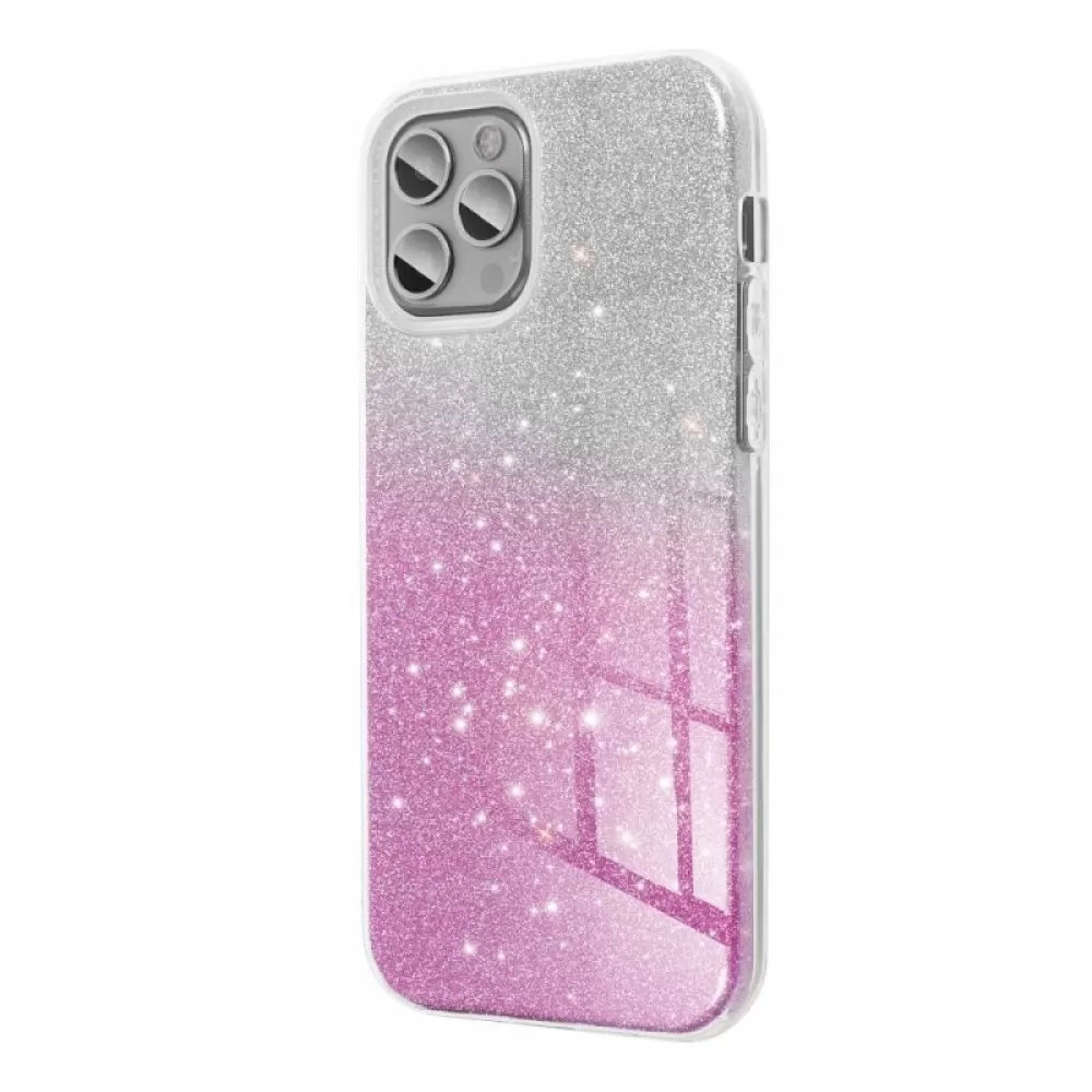 Futrola PVC SHINE 3in1 (shining case) za iPhone 14 (6.1) srebrno roze