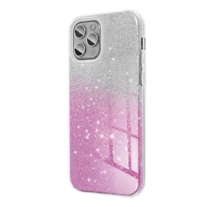 Futrola PVC SHINE 3in1 (shining case) za iPhone 14 Pro (6.1) srebrno roze