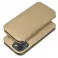 Futrola flip DUAL POCKET BOOK za iPhone 14 Pro (6.1) zlatna