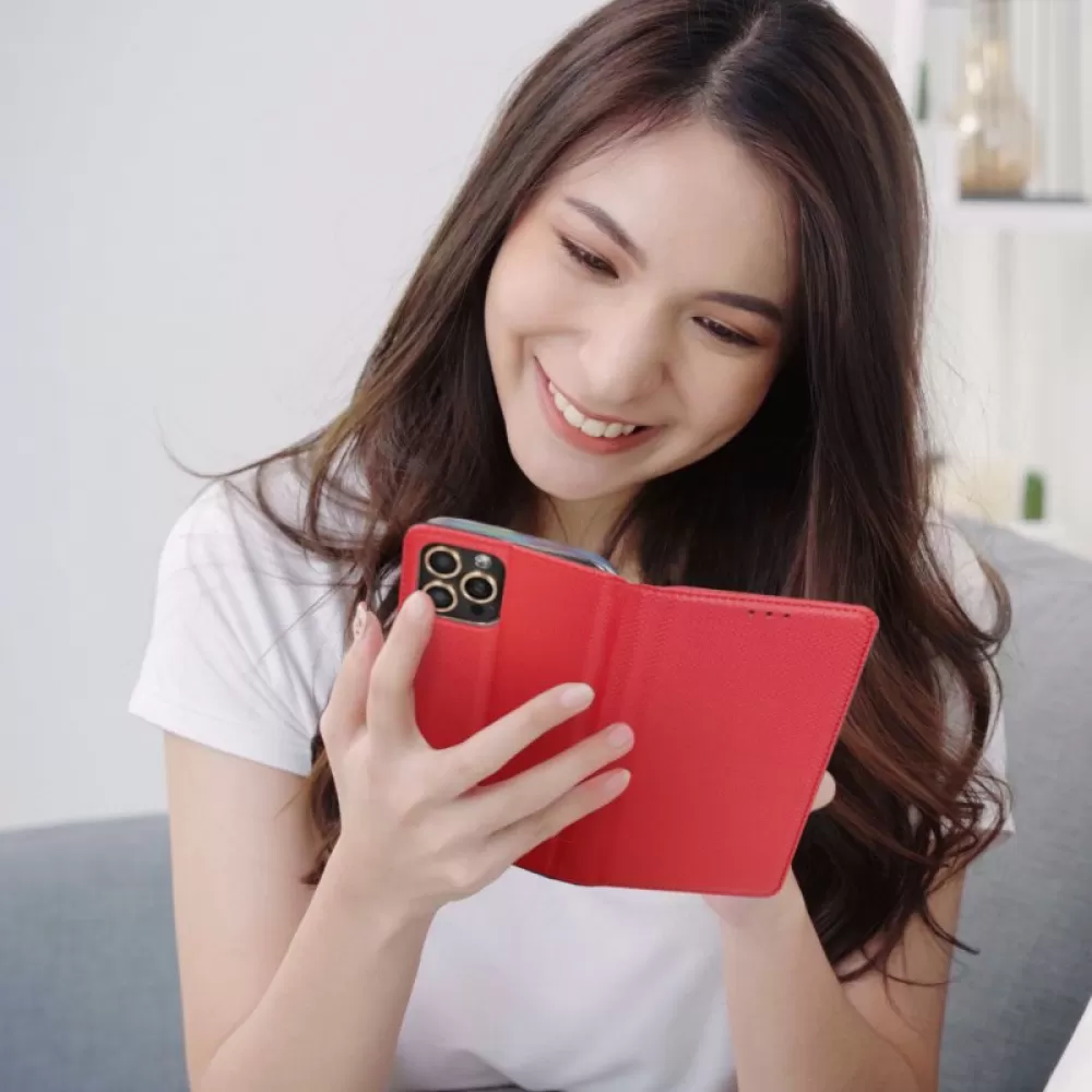 Futrola flip SMART CASE BOOK za Xiaomi Redmi 10 / Redmi Note 11 4G crvena