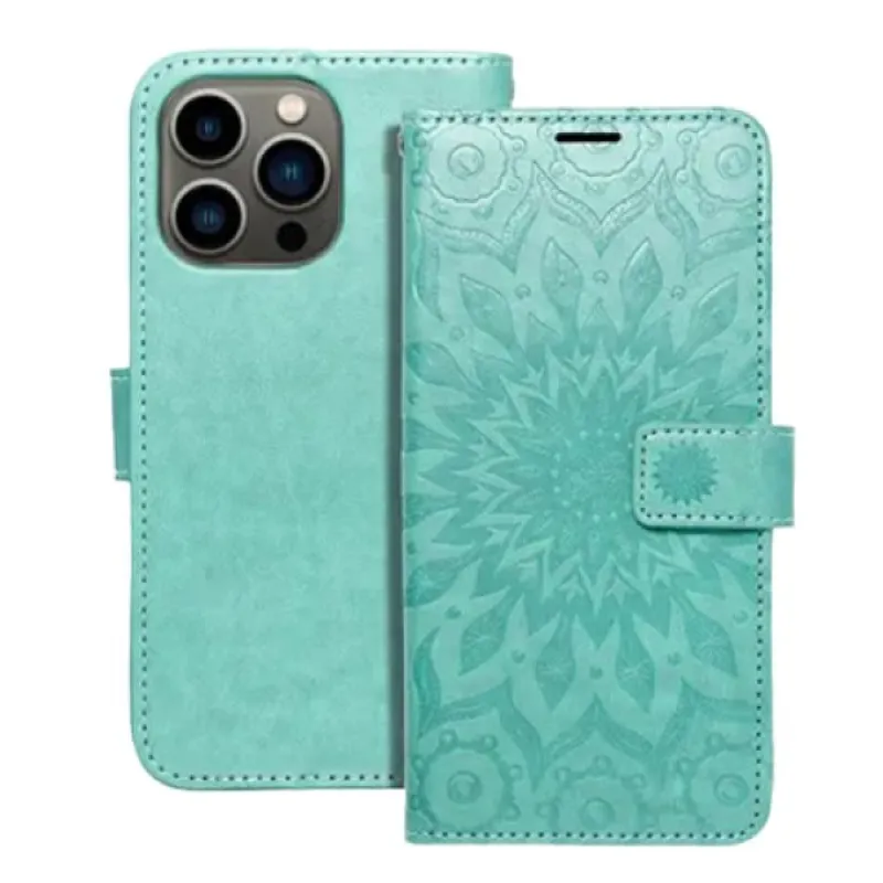 Futrola flip MEZZO BOOK za iPhone 14 (6.1) mandala zelena
