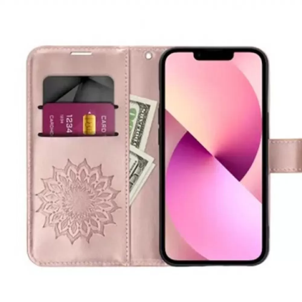 Futrola flip MEZZO BOOK za Samsung S901 Galaxy S22 mandala roze gold