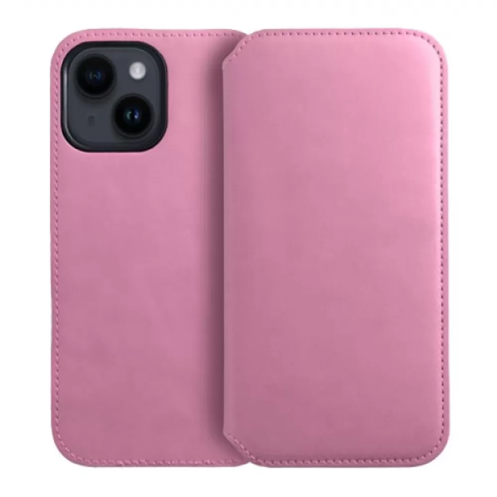 Futrola flip DUAL POCKET BOOK za Samsung A145 / A146 Galaxy A14 4G / 5G roze