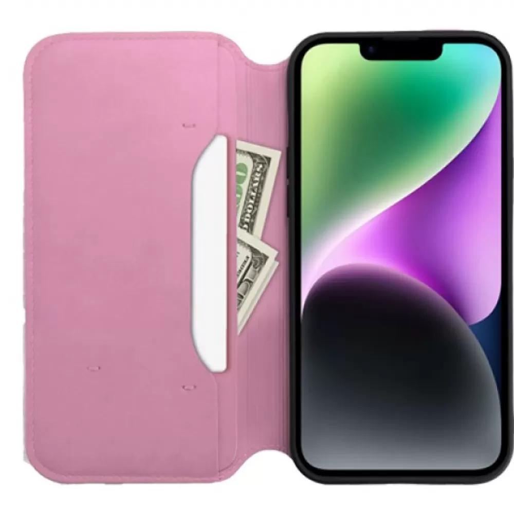 Futrola flip DUAL POCKET BOOK za Samsung A145 / A146 Galaxy A14 4G / 5G roze