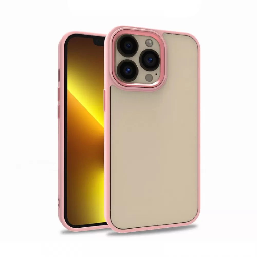 Futrola CLEAR SA BAMPEROM za Realme C55 roze