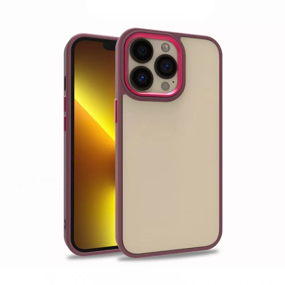 Futrola CLEAR SA BAMPEROM za Realme C55 bordo