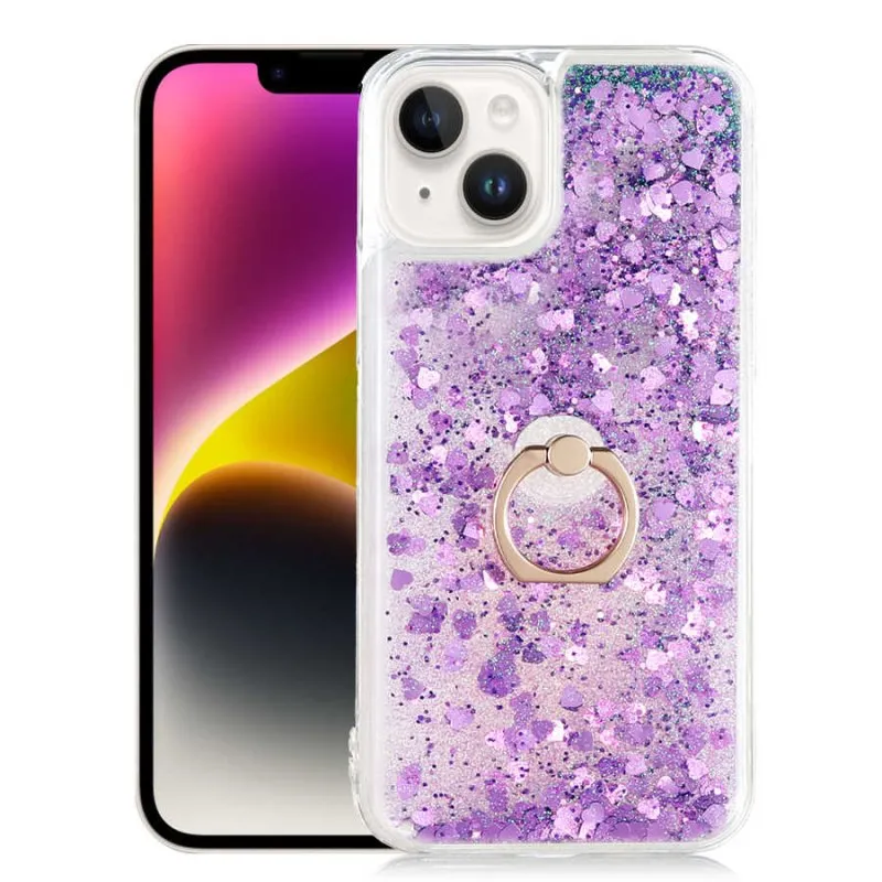 Futrola WATER SHINE SA PRSTENOM za Samsung A145 Galaxy A14 4G ljubicasta