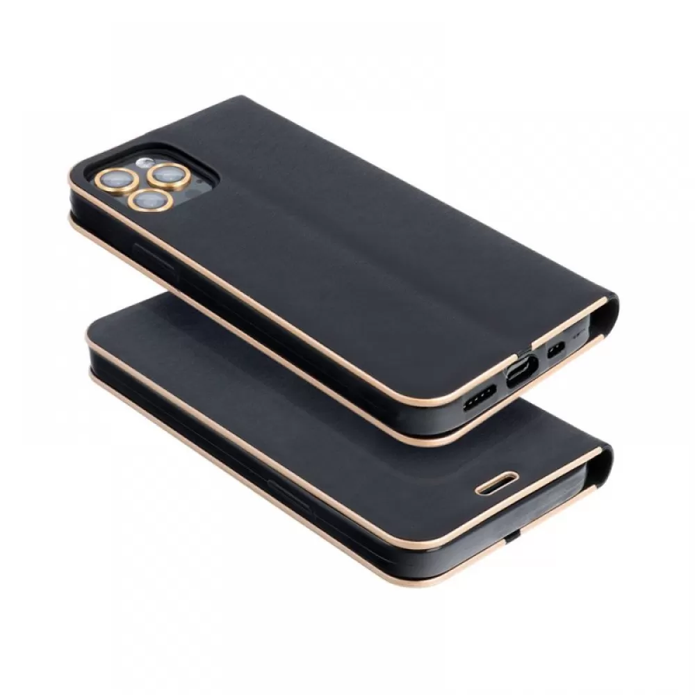 Futrola flip LUNA BOOK GOLD za iPhone 13 Pro (6.1) crna