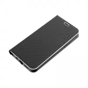 Futrola flip LUNA BOOK CARBON za iPhone 13 Pro Max (6.7) crna