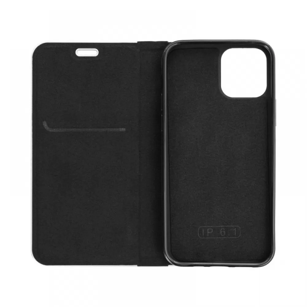 Futrola flip LUNA BOOK CARBON za iPhone 13 Pro Max (6.7) crna