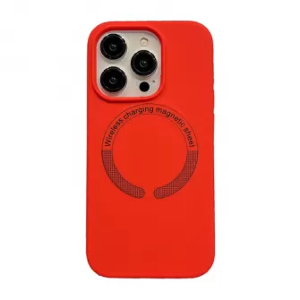 Futrola LEATHER CASE MAGSAFE za iPhone 11 (6.1) crvena