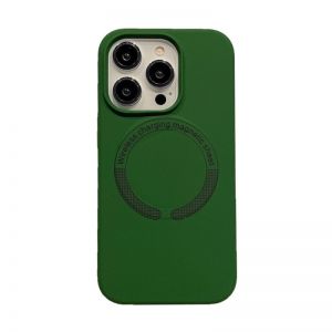 Futrola LEATHER CASE MAGSAFE za iPhone 12 / iPhone 12 Pro (6.1) maslinasto zelena