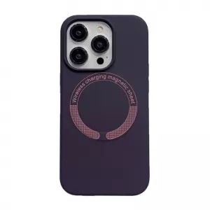 Futrola LEATHER CASE MAGSAFE za iPhone 12 Pro Max (6.7) ljubicasta