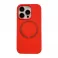 Futrola LEATHER CASE MAGSAFE za iPhone 14 (6.1) crvena