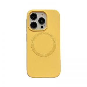 Futrola LEATHER CASE MAGSAFE za iPhone 13 Pro (6.1) zuta