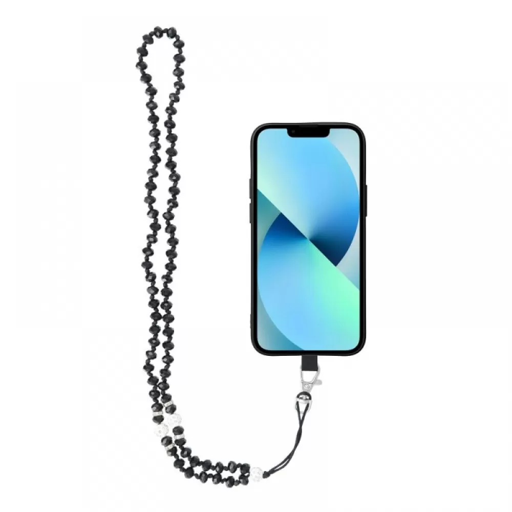 Privezak za telefon CRYSTAL DIAMOND crna
