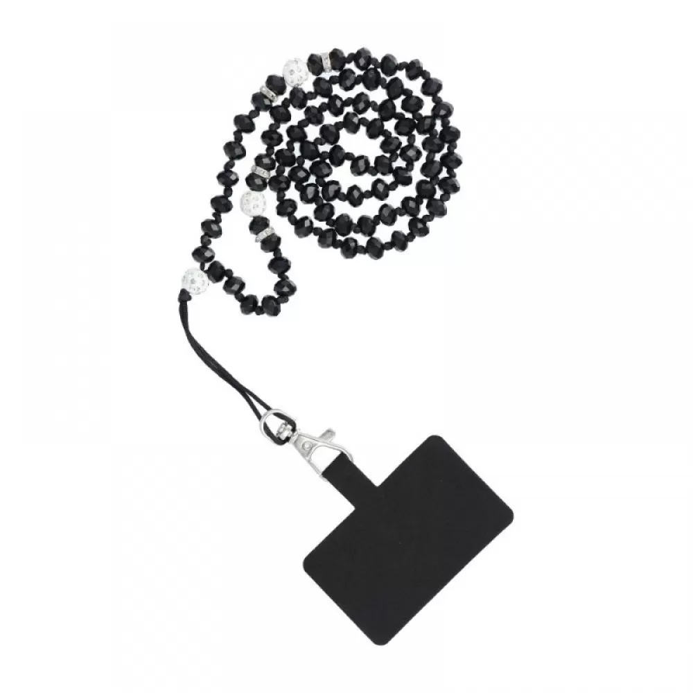 Privezak za telefon CRYSTAL DIAMOND crna