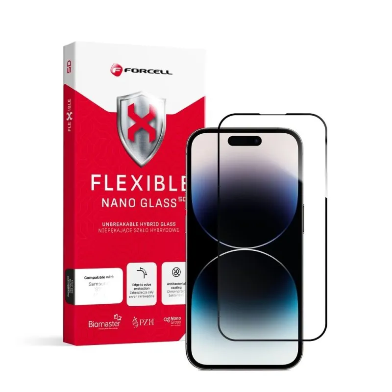 Zastitno staklo FORCELL 5D NANO za iPhone 13 / iPhone 13 Pro / iPhone 14 / iPhone 16e (6.1)