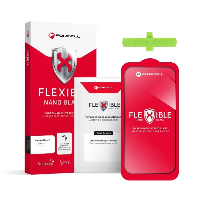 Zastitno staklo FORCELL 5D NANO za iPhone 13 / iPhone 13 Pro / iPhone 14 / iPhone 16e (6.1)