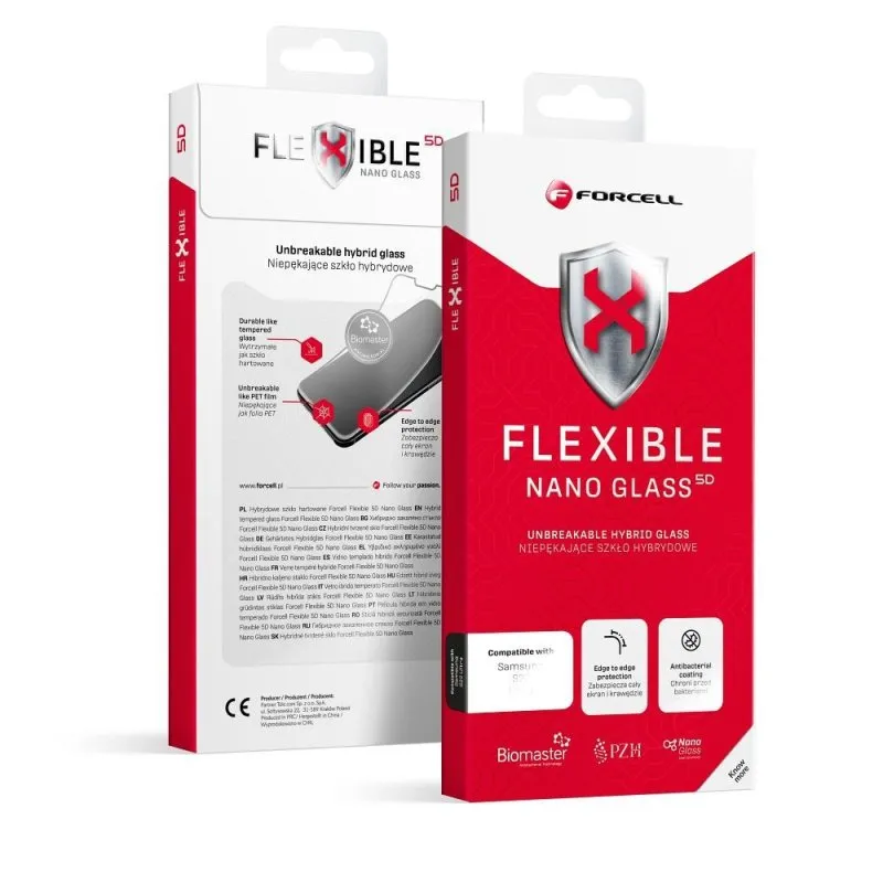 Zastitno staklo FORCELL 5D NANO za iPhone 13 / iPhone 13 Pro / iPhone 14 / iPhone 16e (6.1)