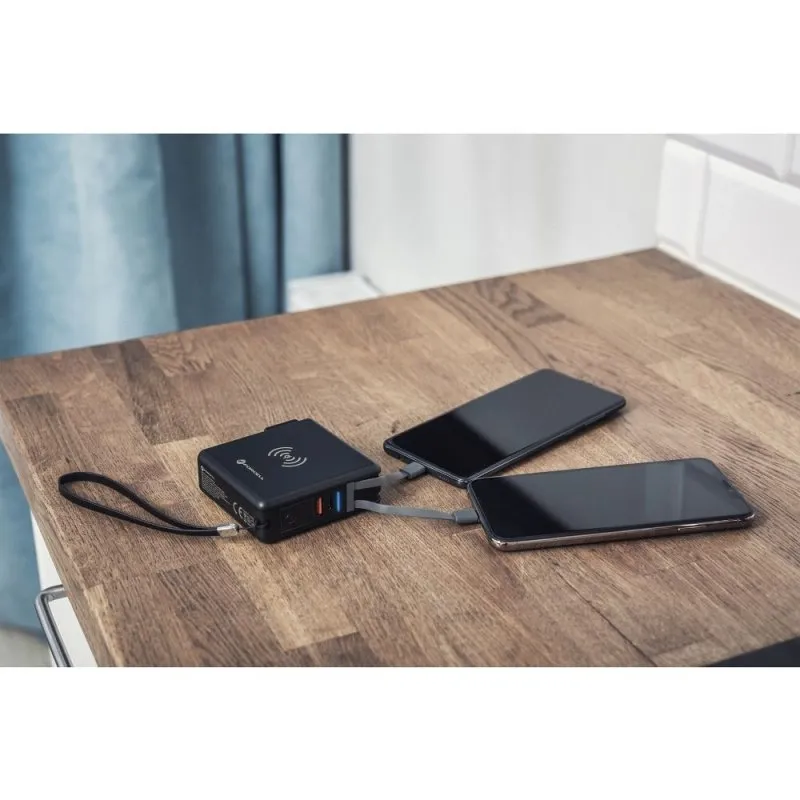 Multifunkcionalni punjac FORCELL 5in1 20W 10000 mAh sa power bank-om crni