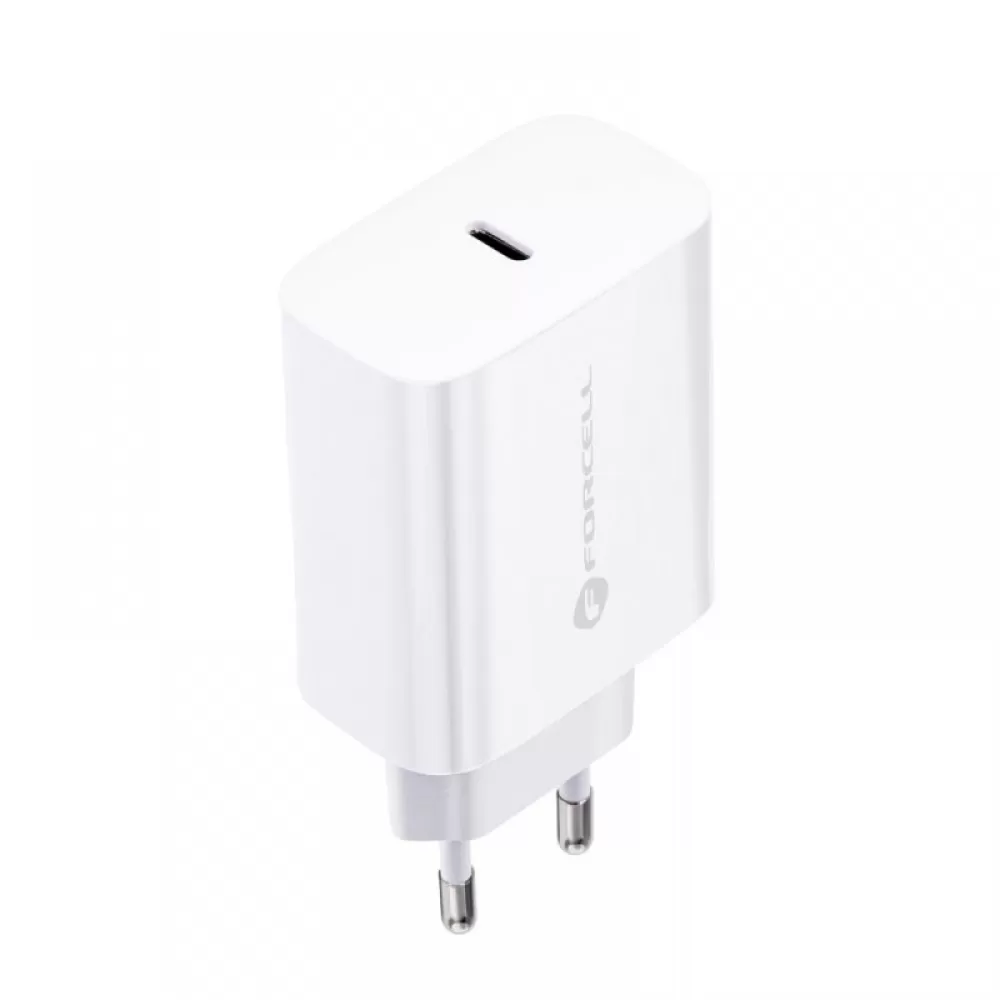 Kucni punjac (adapter) FORCELL TFK-TC-25WPD USB-C 25W 4.0 beli