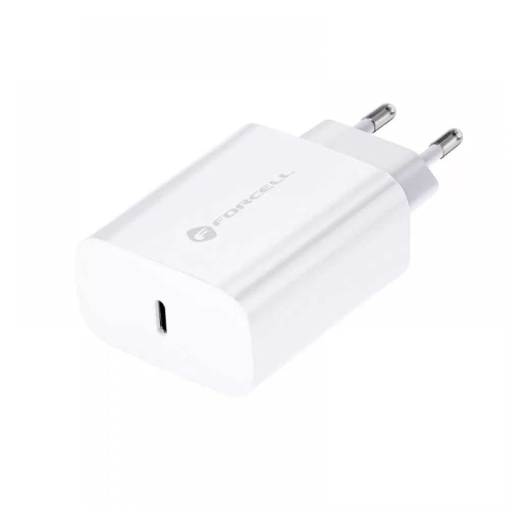 Kucni punjac (adapter) FORCELL TFK-TC-25WPD USB-C 25W 4.0 beli