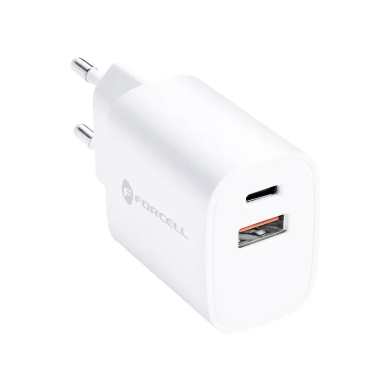 Kucni punjac (adapter) FORCELL TFK-TC-30WPD USB-A USB-C 30W 4.0 beli