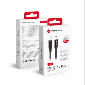 USB kabal FORCELL C391 Type c na Type C 100w 4.0 1m beli