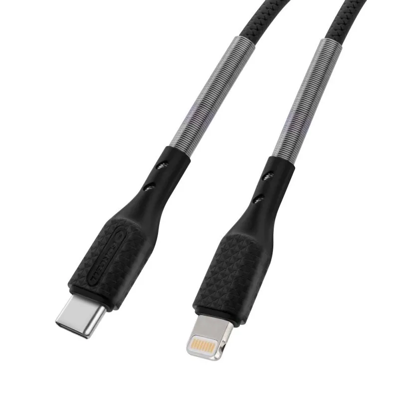 FORCELL kabal CB-01C Type C na lightning 3A PD 27W 1m crni