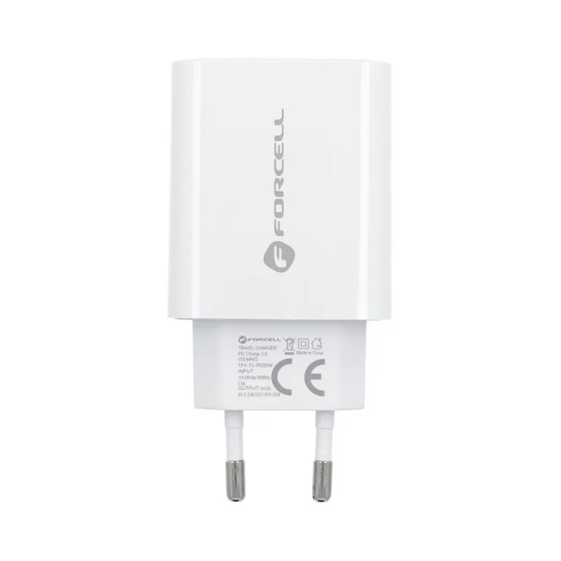 Kucni punjac FORCELL TFK-TC-20WPD Type C na lightning 20W 4.0 beli